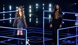 美国好声音选手鲁本·德·梅洛和昆西在战斗回合中登台