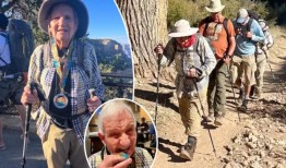 经过几个月的训练，92岁的老人徒步穿越大峡谷，成为最年长的人